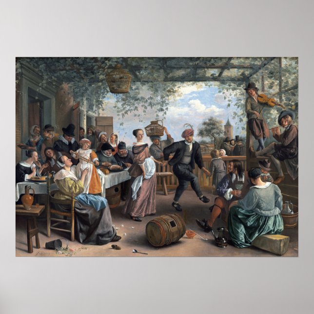 Jan Steen The Dancing Couple Poster (Front)