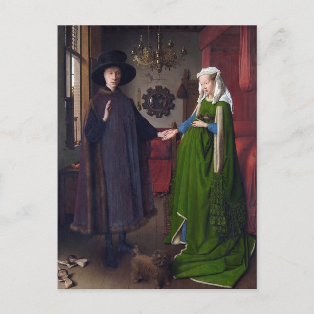 JAN VAN EYCK- Arnolfini Portrait 1434 Postcard (Front)