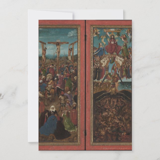 Jan van Eyck - Crucifixion and Last Judgement dipt Invitation (Front)