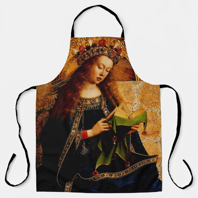 Jan van Eyck - Virgin Mary Fine Art Collection Apron (Front)