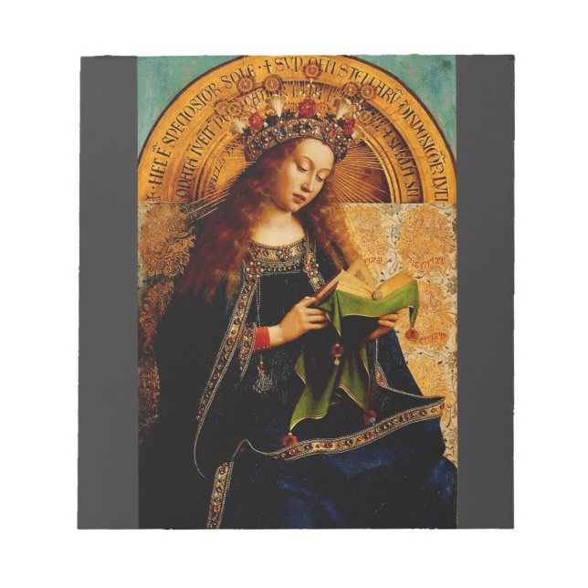 Jan van Eyck - Virgin Mary Fine Art Collection Notepad (Front)