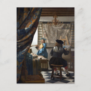 Jan Vermeer The Art of Painting Postcard
