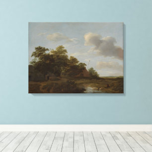 Jan Vermeer van Haarlem, Landscape with a Farm Canvas Print