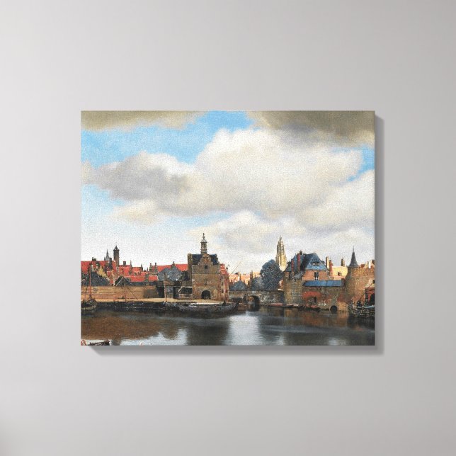 Jan Vermeer - View on Delft Canvas Print (Front)