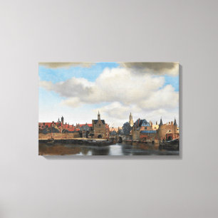 Jan Vermeer - View on Delft Canvas Print