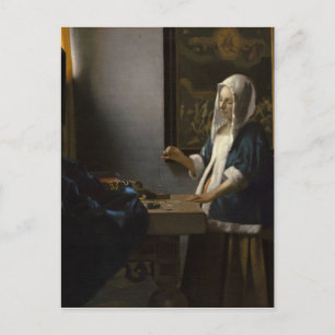 Jan Vermeer, Woman Holding a Balance Postcard