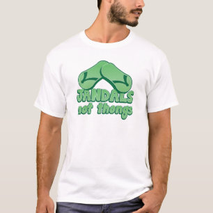 JANDALS not thongs Kiwi Aussie funny design T-Shirt