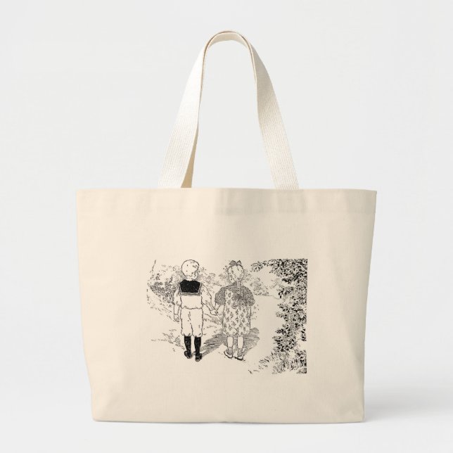 Jane and John Large Tote Bag (Front)