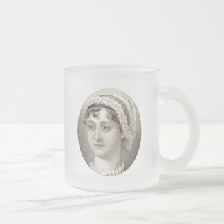 Jane Austen 250th Anniversary ... Famous tea quote Frosted Glass Coffee Mug