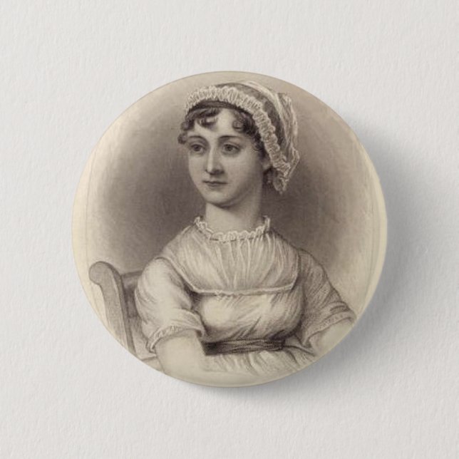 Jane Austen 6 Cm Round Badge (Front)