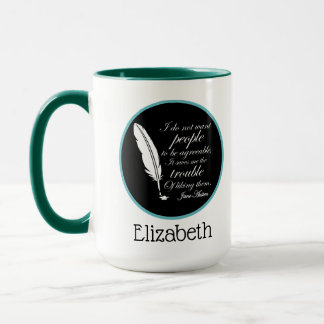 Jane Austen Agreeable Quote Mug