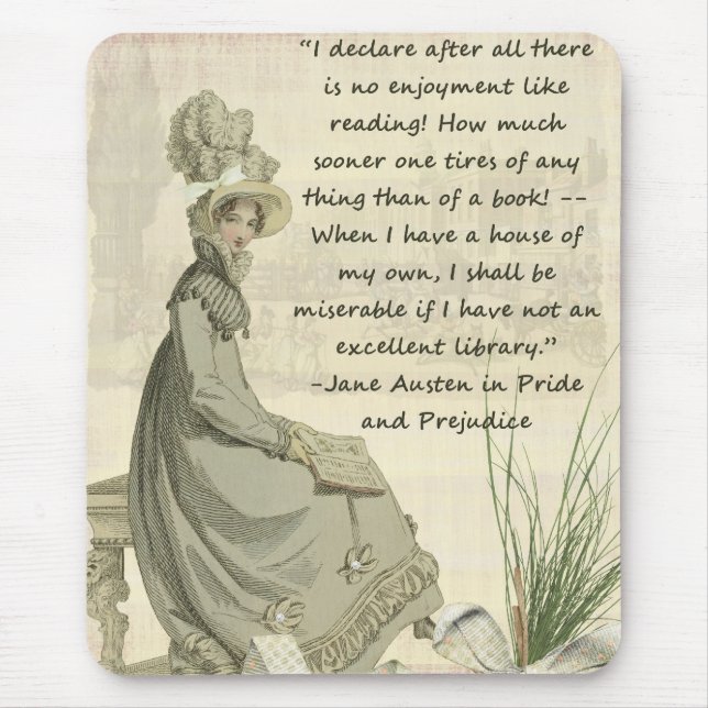 Jane Austen Book Lovers Mouse Pad (Front)