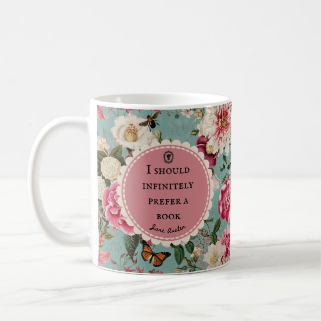 Jane Austen Book Quote Mug (Left)