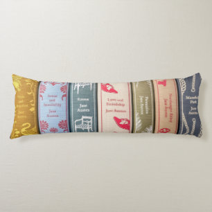 Jane Austen Books Body Cushion