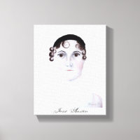 Jane Austen canvas from Original Watercolor.