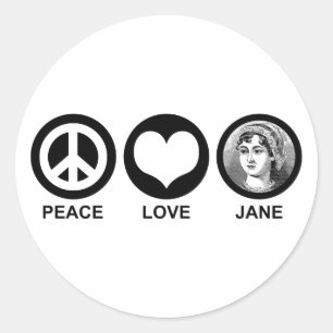 Jane Austen Classic Round Sticker