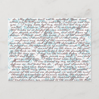 Jane Austen Damask Postcard