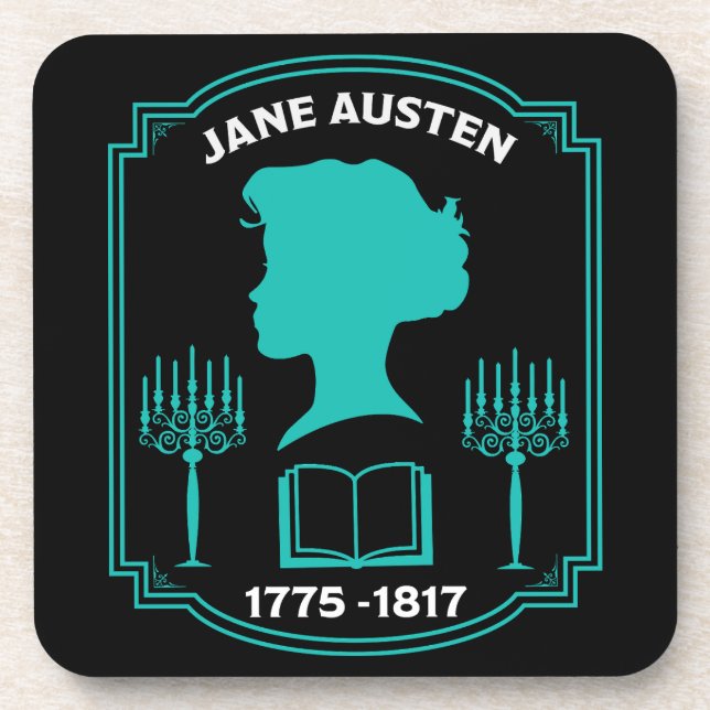 Jane Austen English Novelist Coaster (Front)
