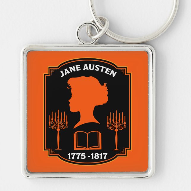 Jane Austen English Novelist Key Ring (Front)
