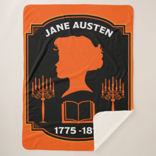 Jane Austen English Novelist Sherpa Blanket