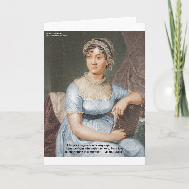 Jane Austen Friendship/Love/Balm Love Quote Gifts Card (Front)
