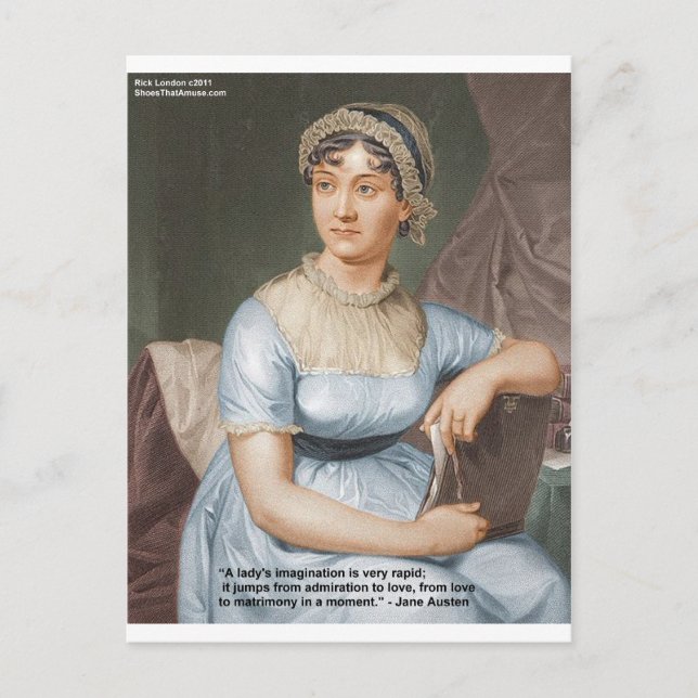 Jane Austen Friendship/Love/Balm Love Quote Gifts Postcard (Front)