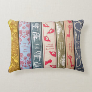 Jane Austen Home Walllpaper and Books Decorative Cushion
