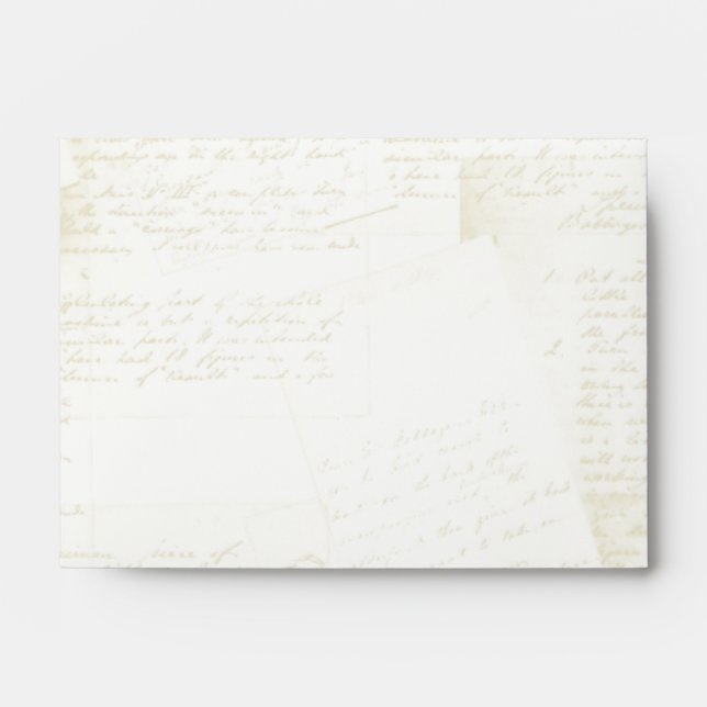 Jane Austen Inspired Antique Script Evelopes Envelopes (Front)