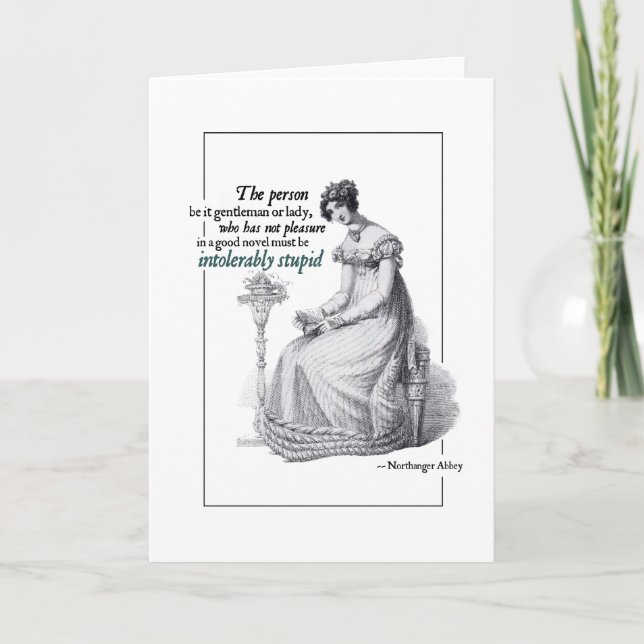 Jane Austen Intolerably Stupid Greeting Cards (Front)
