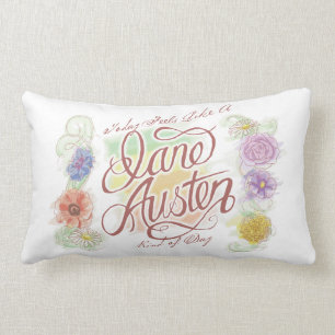 Jane Austen Kind of Day Lumbar Throw Pillow