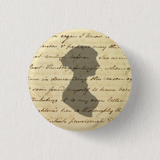 Jane Austen manuscript button (Front)