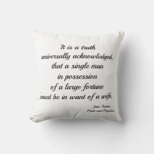 Jane Austen Marry Me Pillow