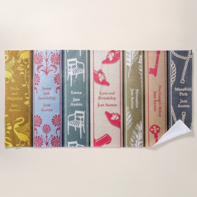 Jane Austen novel Beach Towel (Front)
