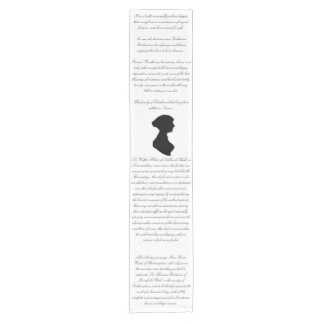 Jane Austen Novels' First Lines Short Table Runner