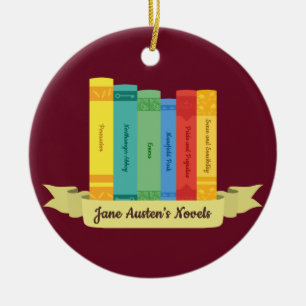 Jane Austen Novels III Ceramic Tree Decoration