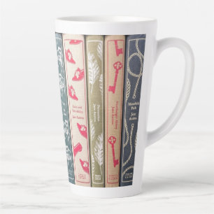 Jane Austen novels on mug