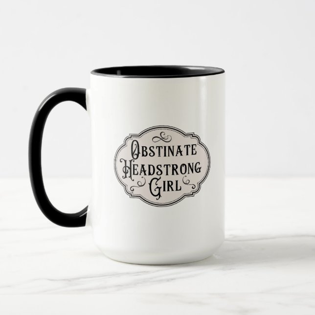 Jane Austen Obstinate Headstrong Girl Mug (Left)