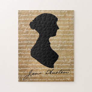 Jane Austen Page Silhouette Jigsaw Puzzle