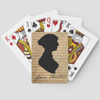Jane Austen Page Silhouette Playing Cards