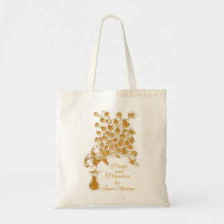 Jane Austen Peacock Pride & Prejudice Book Club Fa Tote Bag