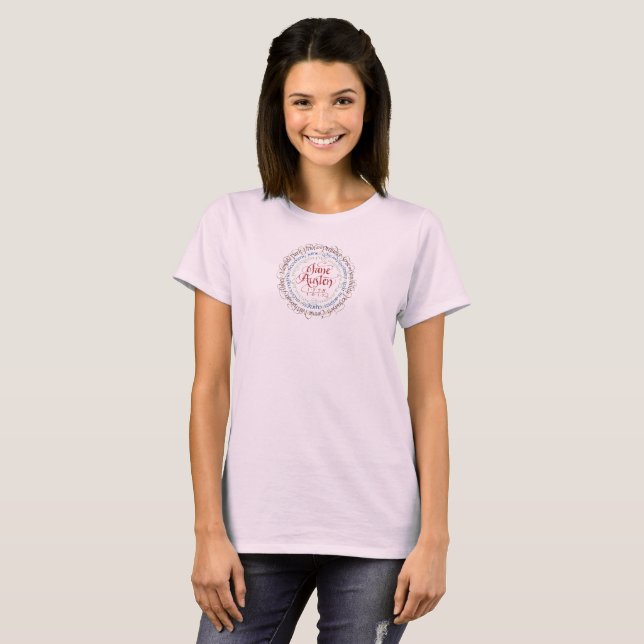 Jane Austen Period Drama Movies T-Shirt (Front Full)