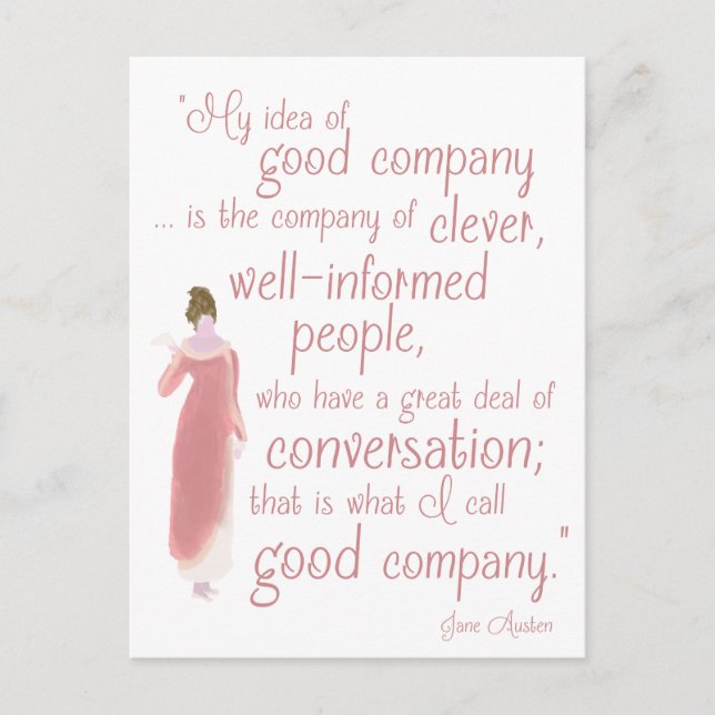 Jane Austen Persuasion Quote Birthday Card (Front)