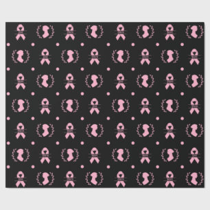 Jane Austen Pink Ribbon Wrapping Paper