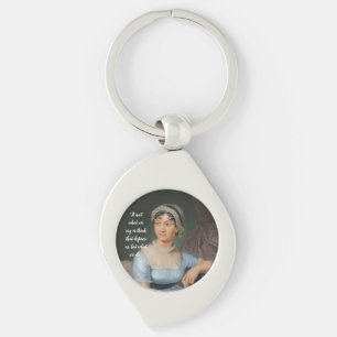 Jane Austen portrait and quote Key Ring