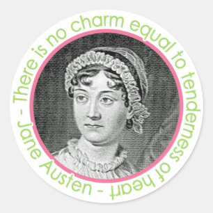 Jane Austen Portrait With Quote Stickers