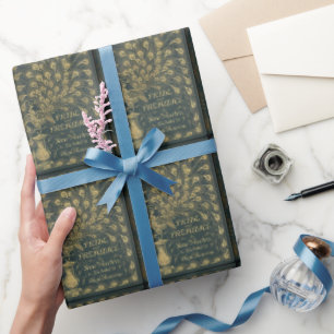Jane Austen Pride and Prejudice Peacock Book Cover Wrapping Paper