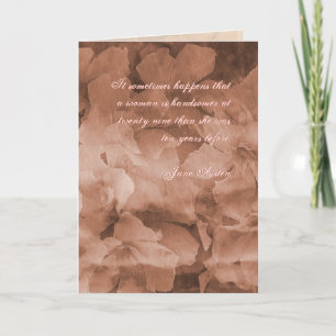 Jane Austen Quote Birthday Card CUSTOMIZED