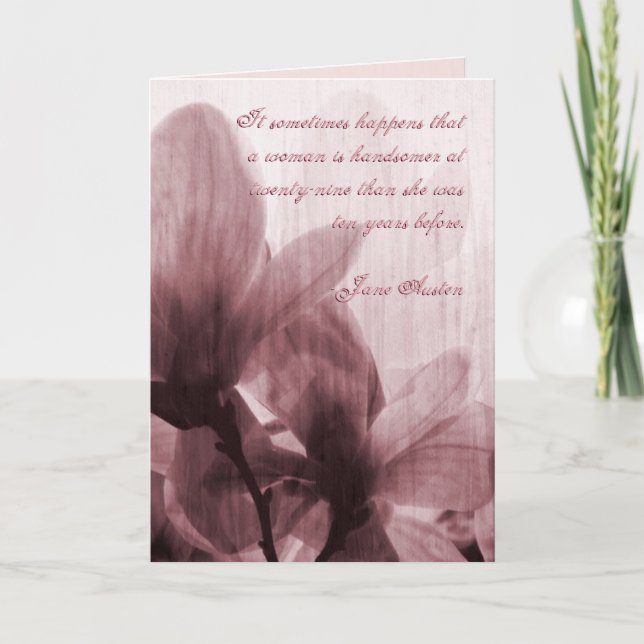 Jane Austen Quote Birthday Card CUSTOMIZED (Front)