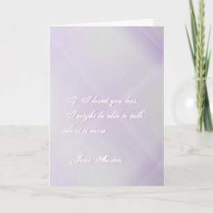Jane Austen Quote Greeting Card CUSTOMIZED