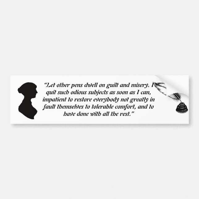 Jane Austen quote Magnet Bumper Sticker (Front)